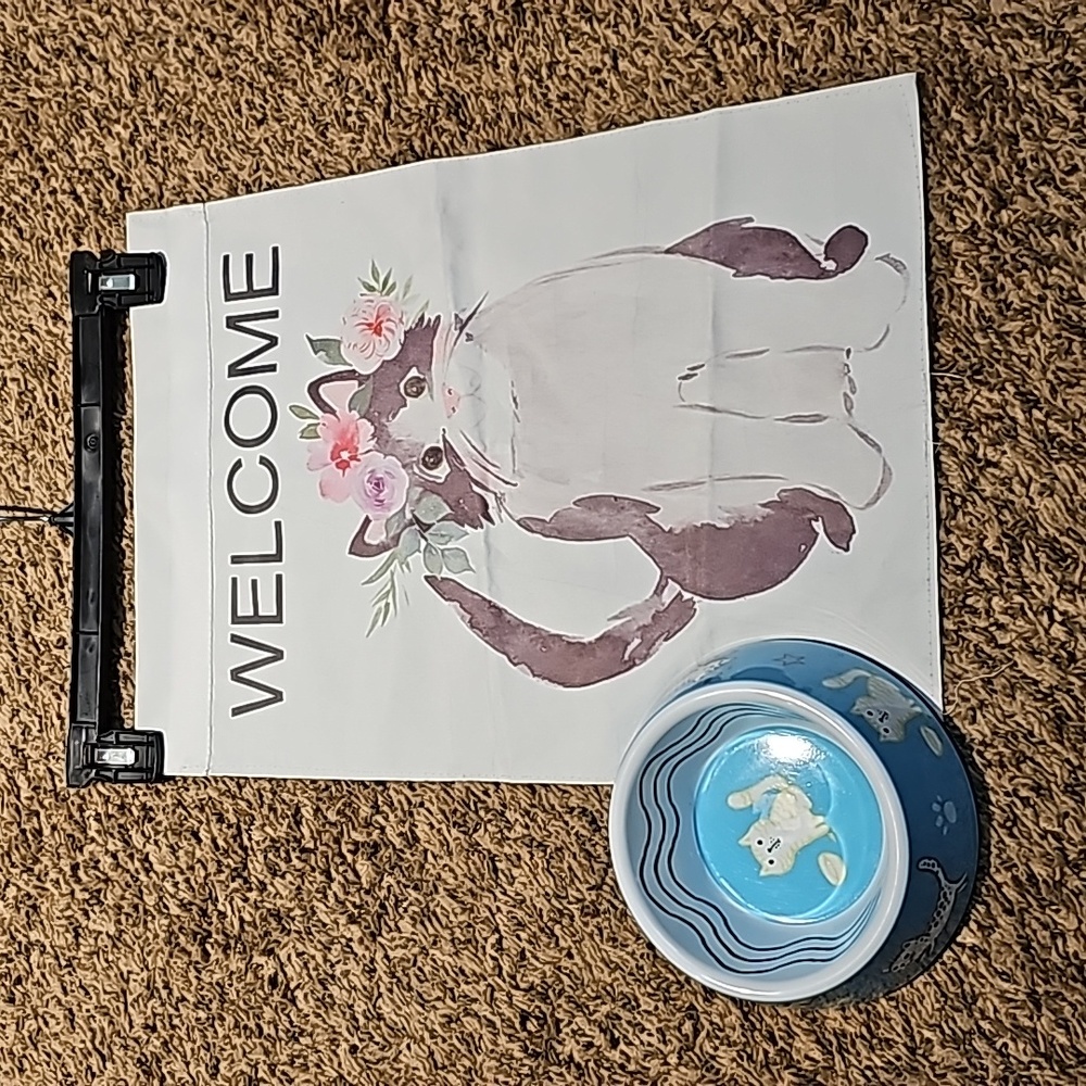 Cat Flag & Bowl Bundle